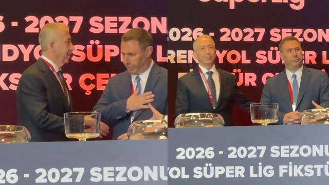 Kura çekiminde Galatasaray ile Fenerbahçe arasında gerilim! Elini sıkmadı, havada bıraktı